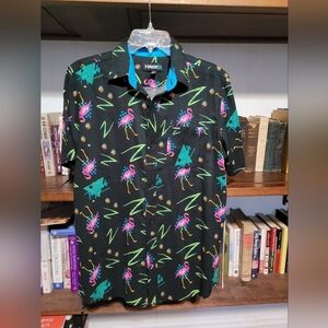 NWT Tony Hawk 80's Themed button down. Men's medium